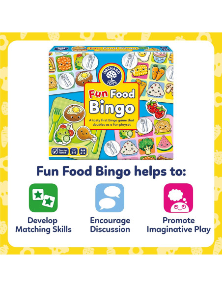 Bingo para Niños - Fun Food Bingo - Orchard Toys