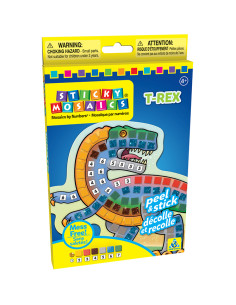 Juego de Manualidades - Mosaico con Adhesivos Brillantes T-Rex - Old Factory