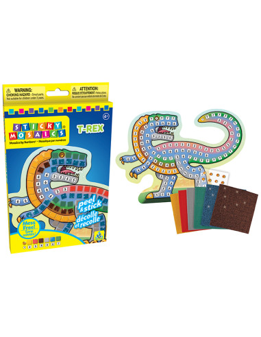 Juego de Manualidades - Mosaico con Adhesivos Brillantes T-Rex - Old Factory Juego de Manualidades - Mosaico con Adhesivos Brillantes T-Rex - Old Factory