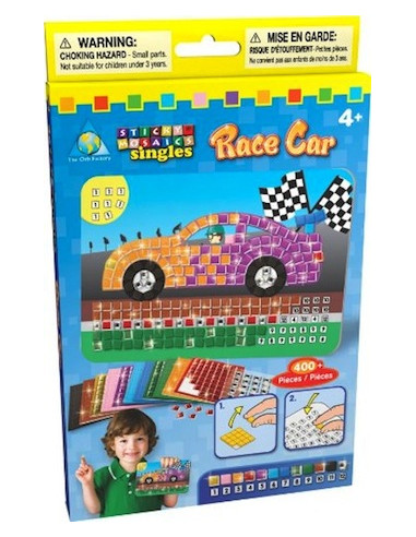 Juego de Manualidades - Mosaico con Adhesivos Goma Eva Coche de Carreras  - Orb Factory Juego de Manualidades - Mosaico con Adhesivos Goma Eva Coche de Carreras  - Orb Factory