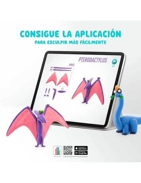 Juego de Moldeado - Juego de Manualidades - Dinosaurios set 6 figuras - Ludilo