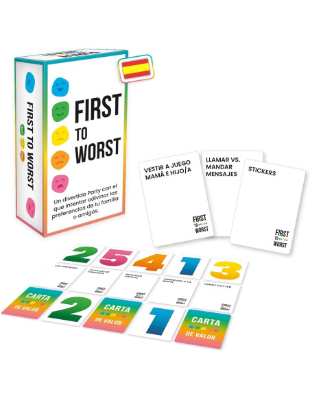 Juego de Mesa - Juego de Cartas First To Worst - Ludilo
