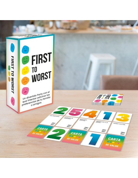 Juego de Mesa - Juego de Cartas First To Worst - Ludilo