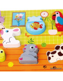 PUZZLE INFANTIL DE MADERA ANIMALES - Tooky Toys