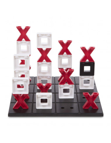 Juego de estrategia cuatro en raya 3D tic stact toe - Melissa & Doug