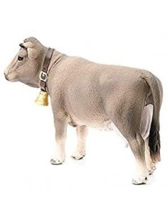 FIGURA VACA BRAUNVIEH CON CENCERRO - Schleich