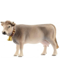 FIGURA VACA BRAUNVIEH CON CENCERRO - Schleich 2