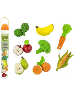 FRUTAS Y VERDURAS MINIATURAS EN TUBO - Safari