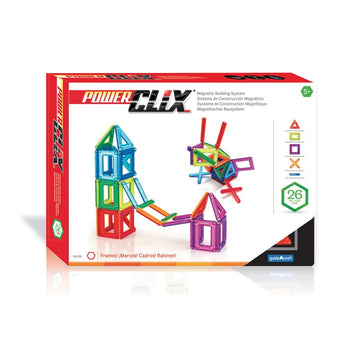 Piezas de construcción magnética de colores usadas como juguete STEAM para desarrollar la lógica y la creatividad en niños