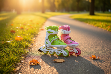 Patines evolutivos Globber 2 en 1 para niños en parque de verano – Educar Jugando