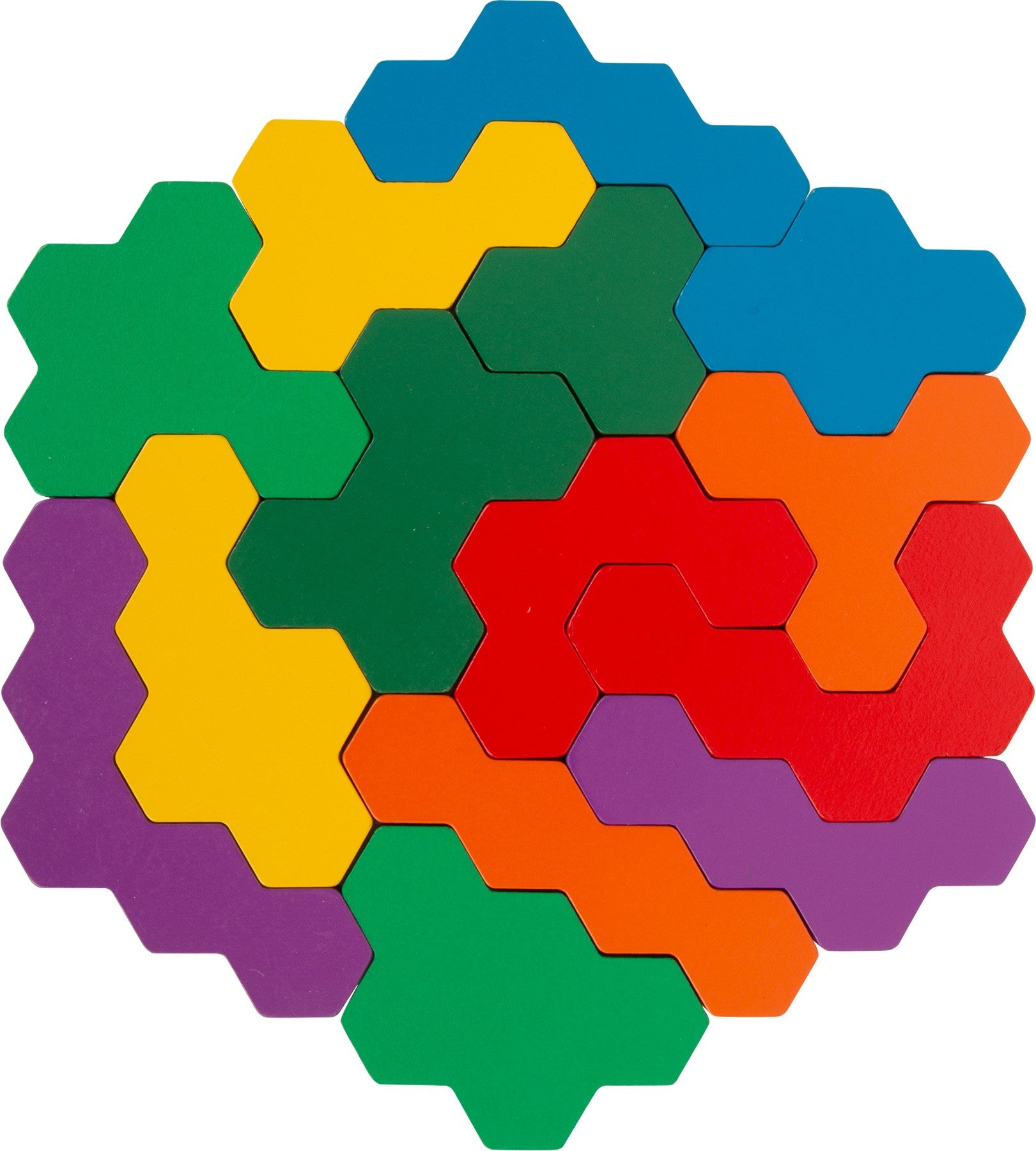 PUZLE EDUCATIVO DE MADERA HEXAGONO