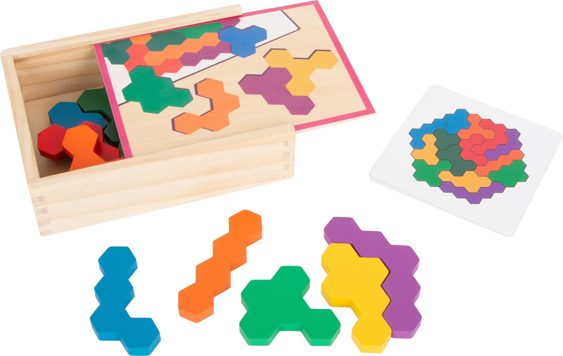 PUZLE EDUCATIVO DE MADERA HEXAGONO