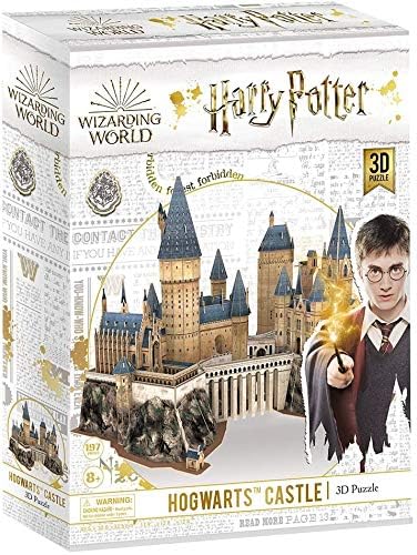 World Brands- Harry Potter-Castillo de Hogwarts Puzzles 3D, Kit de Construcción, Multicolor (Cubic Fun DS1013H)