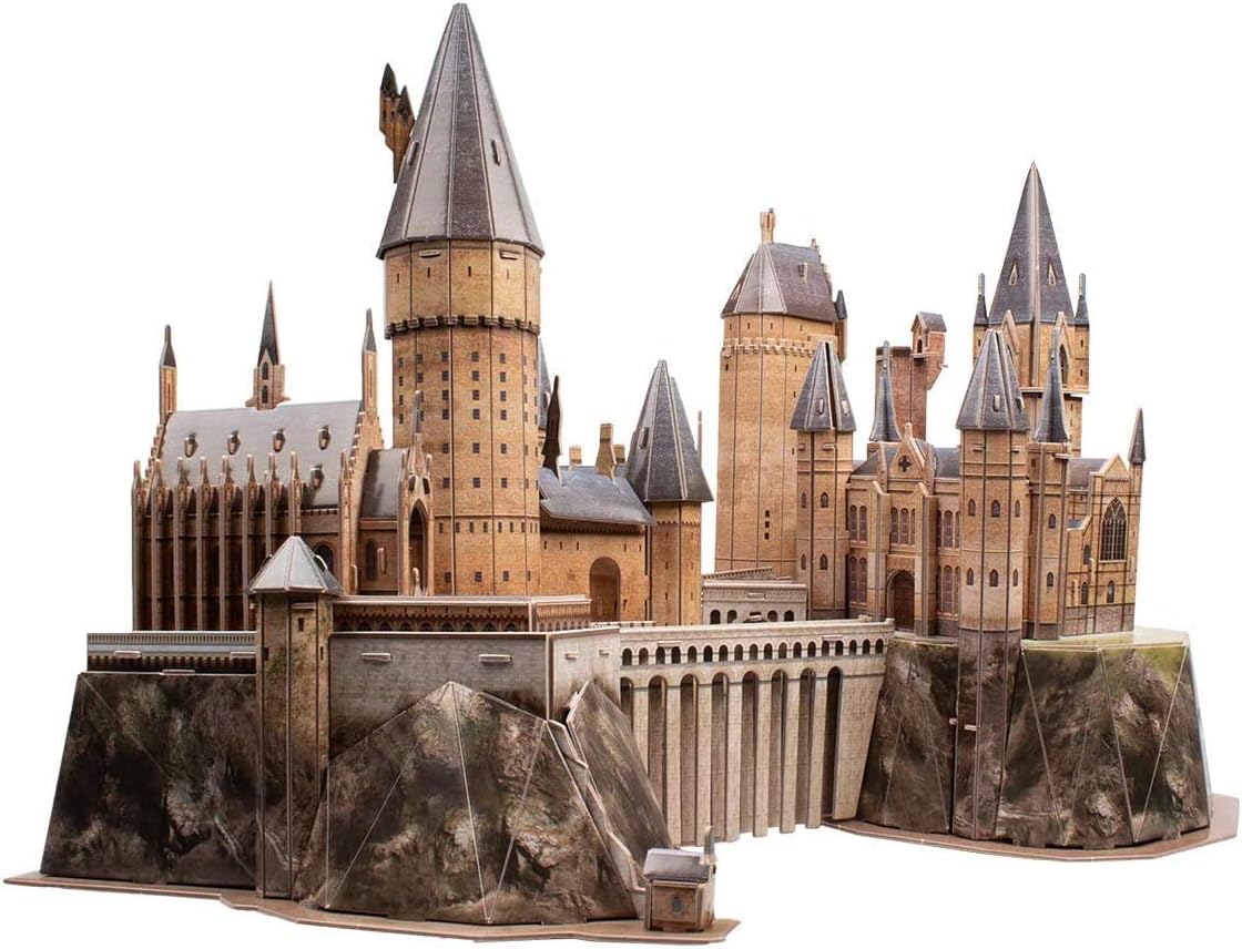 World Brands- Harry Potter-Castillo de Hogwarts Puzzles 3D, Kit de Construcción, Multicolor (Cubic Fun DS1013H)
