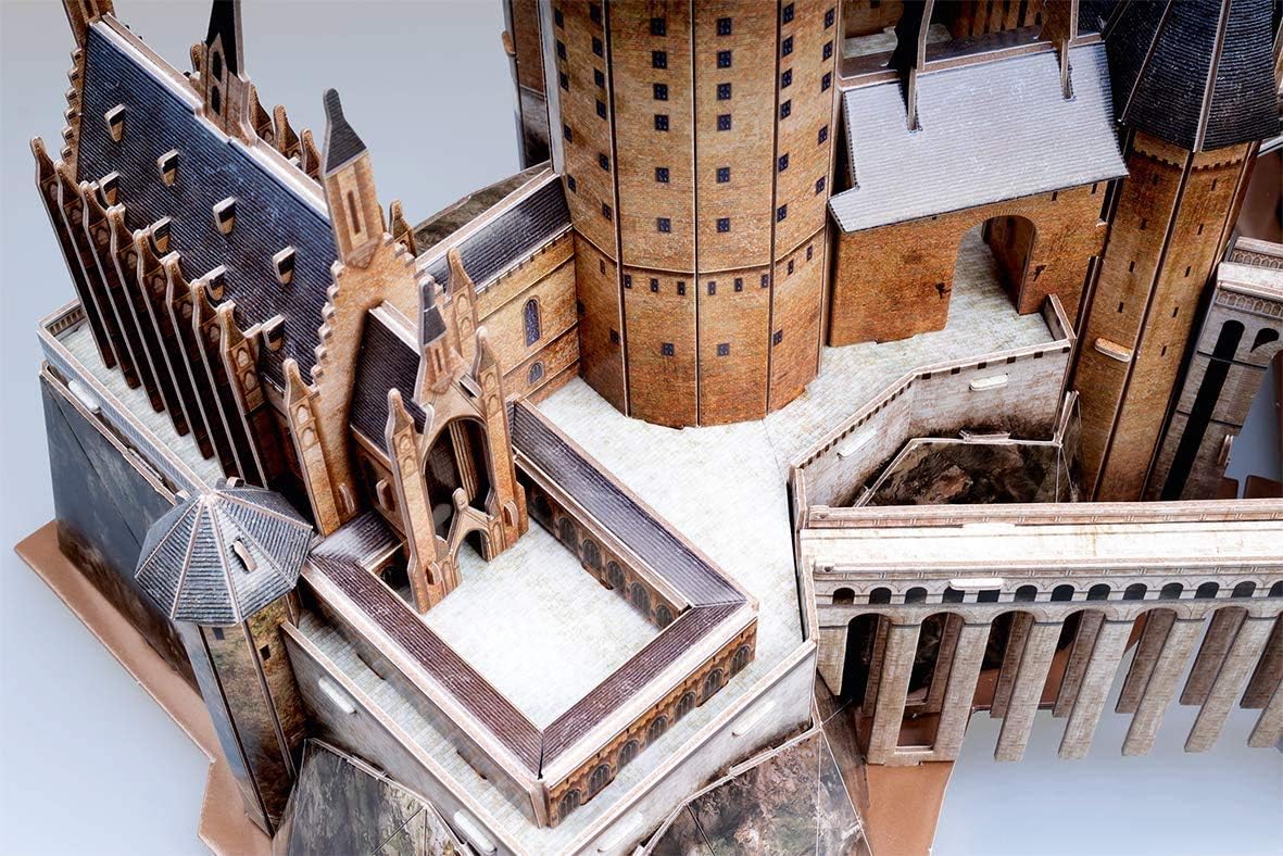 World Brands- Harry Potter-Castillo de Hogwarts Puzzles 3D, Kit de Construcción, Multicolor (Cubic Fun DS1013H)