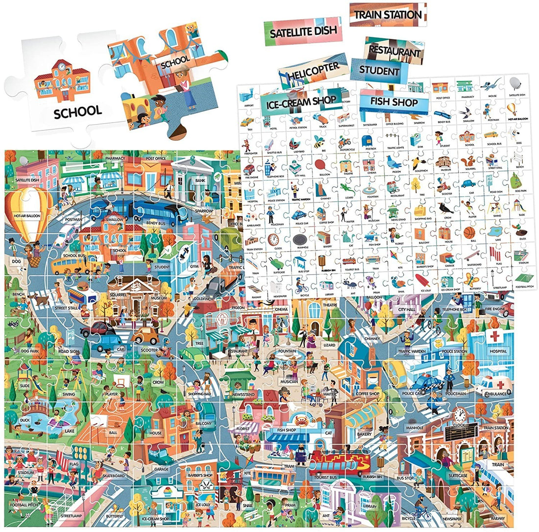 PUZZLE THE CITY 100 PALABRAS EN INGLÉS - Headu
