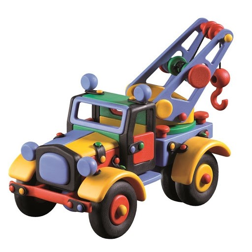 Kit de construcción 3D Grúa Asistente en Carretera de Mic Mic, juguete de ensamblaje con piezas de colores para niños +6 años

