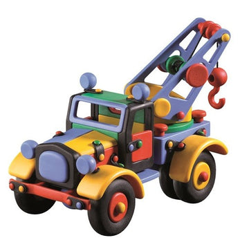 Kit de construcción 3D Grúa Asistente en Carretera de Mic Mic, juguete de ensamblaje con piezas de colores para niños +6 años

