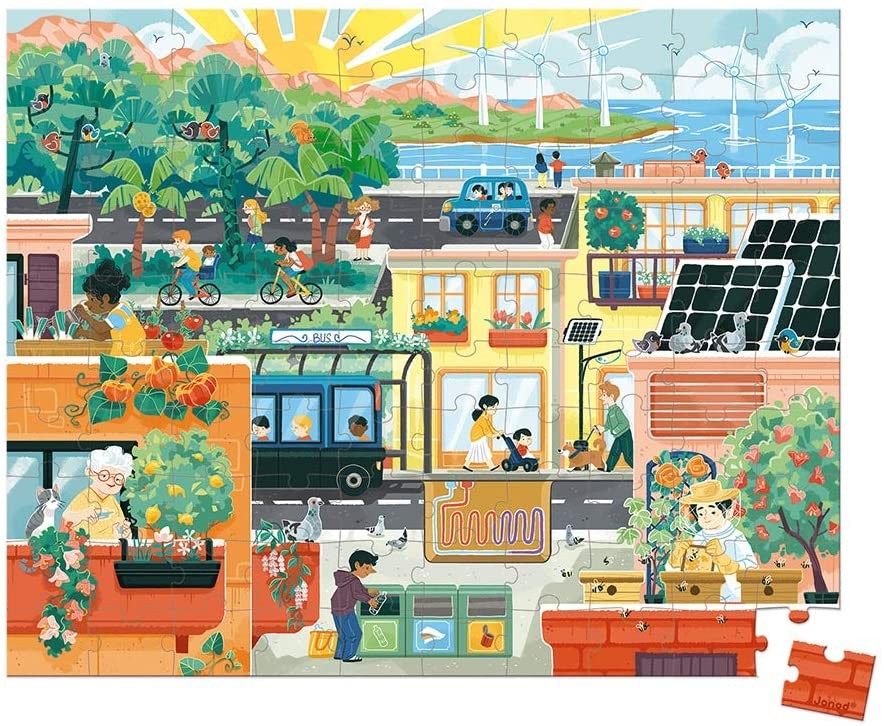 PUZLE CIUDAD VERDE 100 PIEZAS - Janod J08626