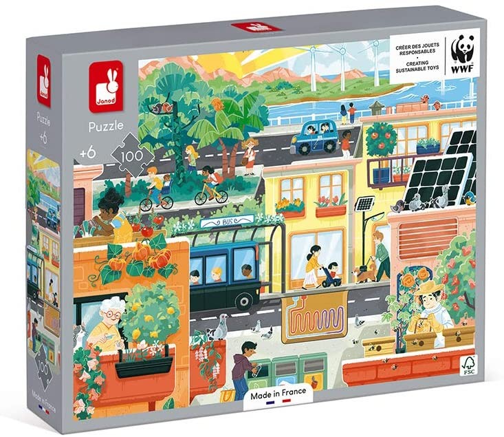 PUZLE CIUDAD VERDE 100 PIEZAS - Janod J08626