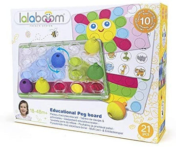 TABLERO DE CLAVIJAS, PLANTILLAS Y CUENTAS 21 PZAS - Lalaboom BL710