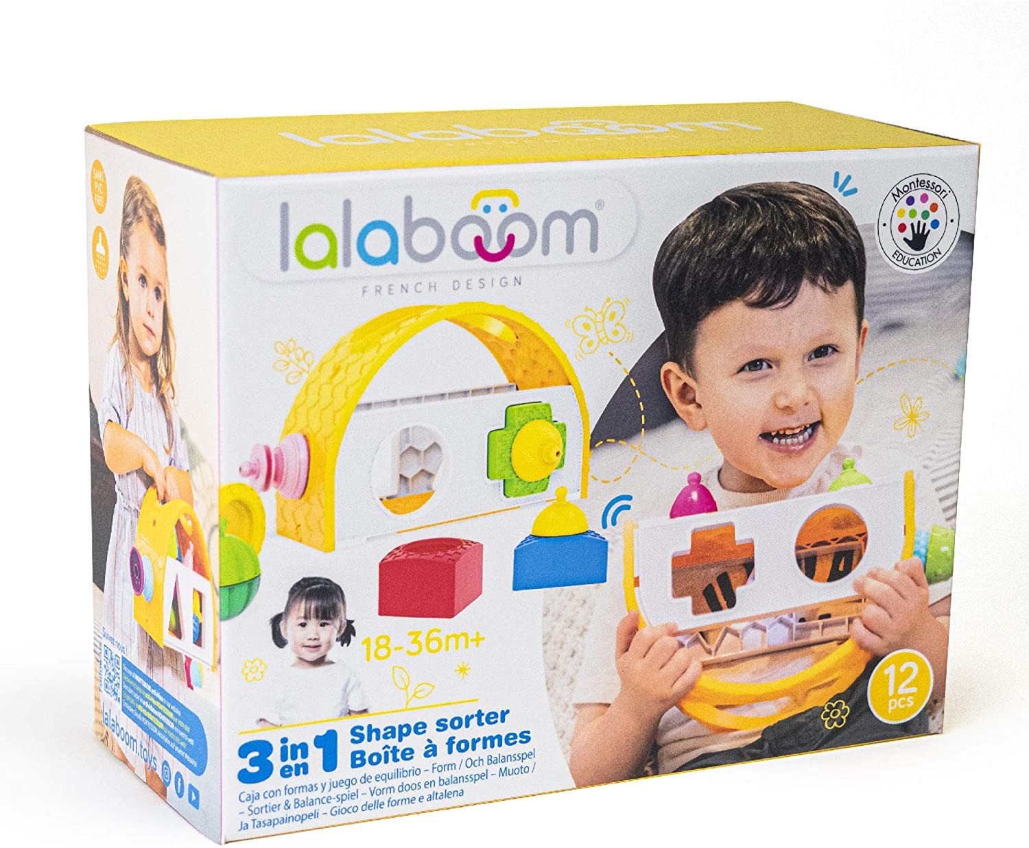 CAJA DE FORMAS 3 EN 1 Y CUENTAS - Lalaboom BL810