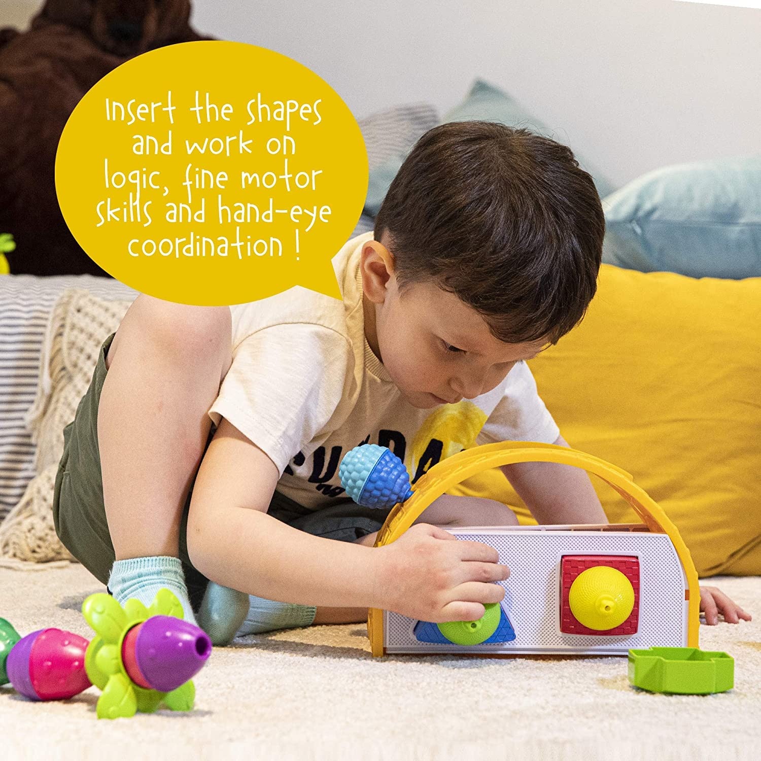 CAJA DE FORMAS 3 EN 1 Y CUENTAS - Lalaboom BL810