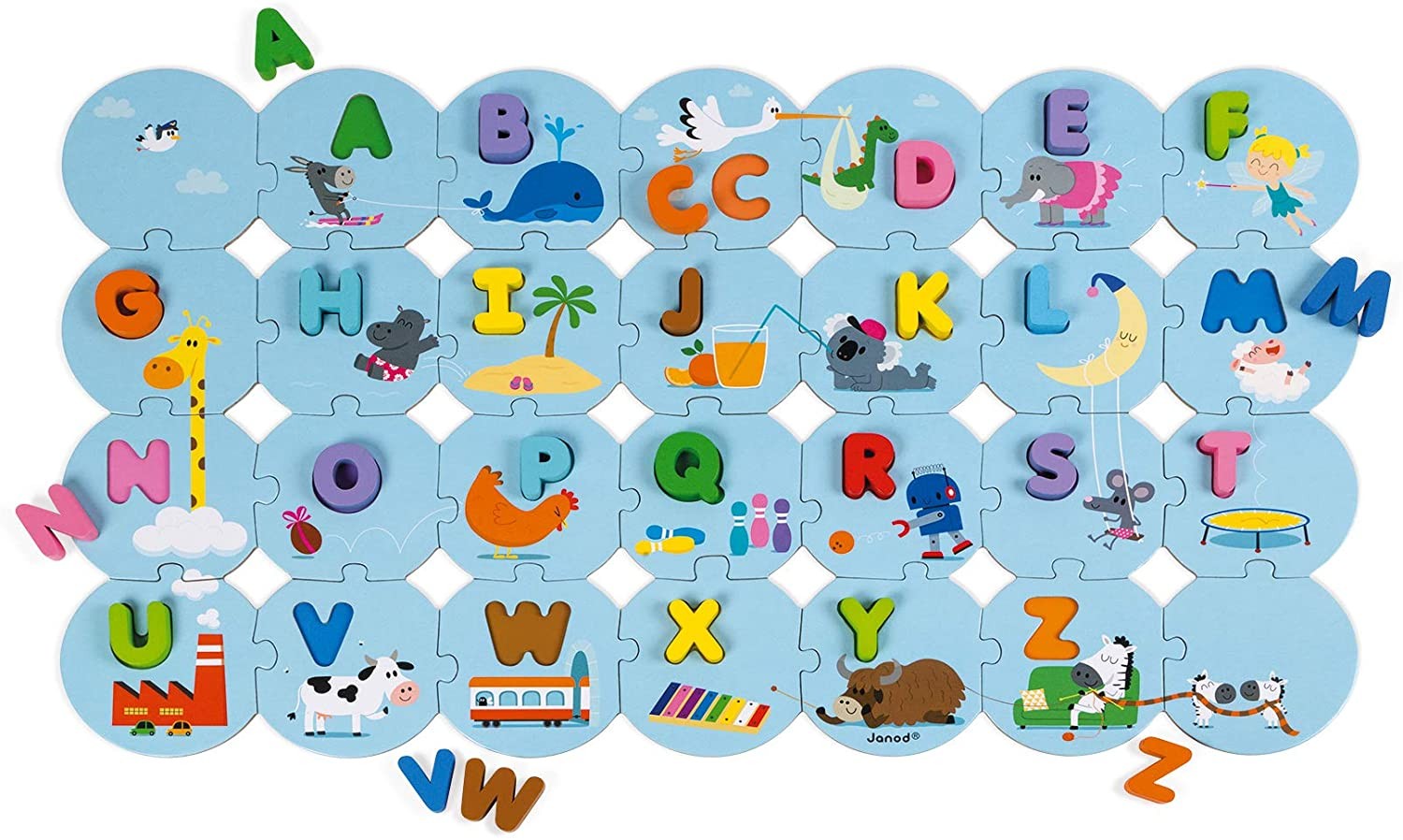 PUZZLE PARA APRENDER EL ALFABETO