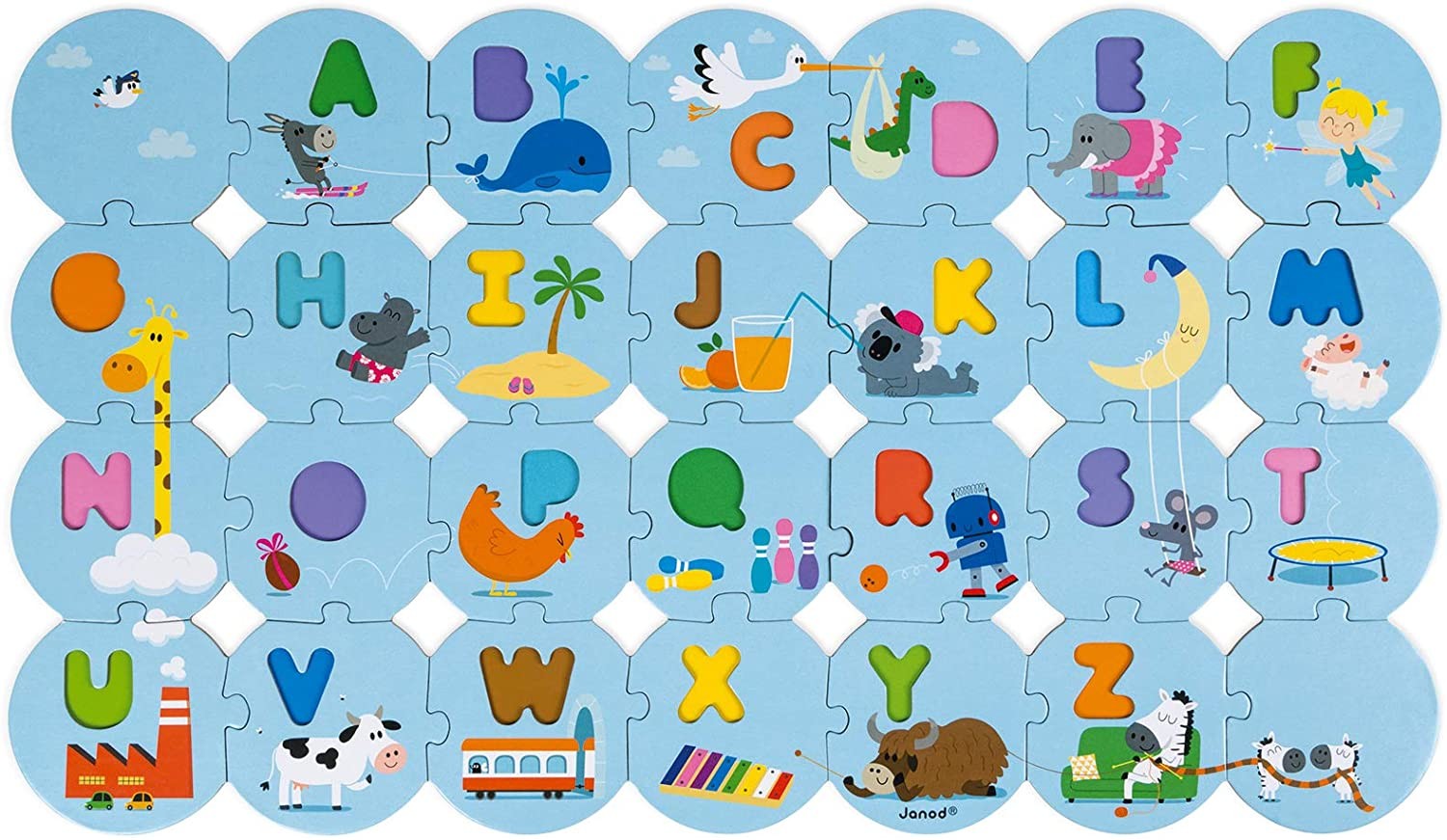 PUZZLE PARA APRENDER EL ALFABETO
