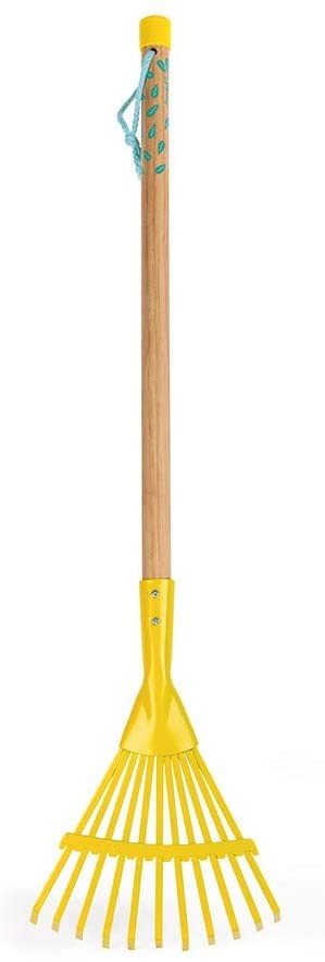 Rastrillo infantil jardineria de hoja grande happy garden - J03190