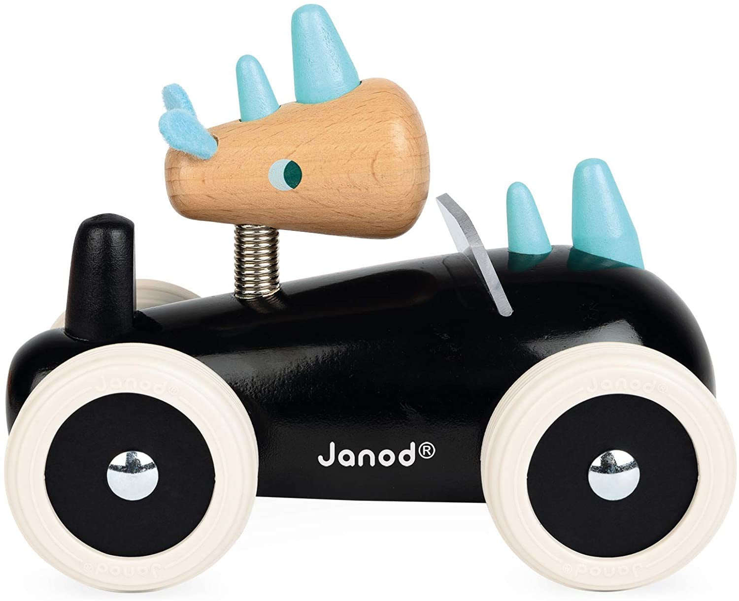 Detalle de la cabeza del rinoceronte del coche Spirit Janod