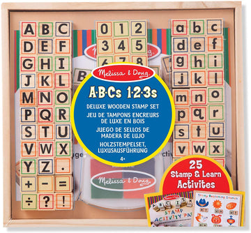 SELLOS ESTAMPAR ABC 123 MADERA - Melissa & Doug