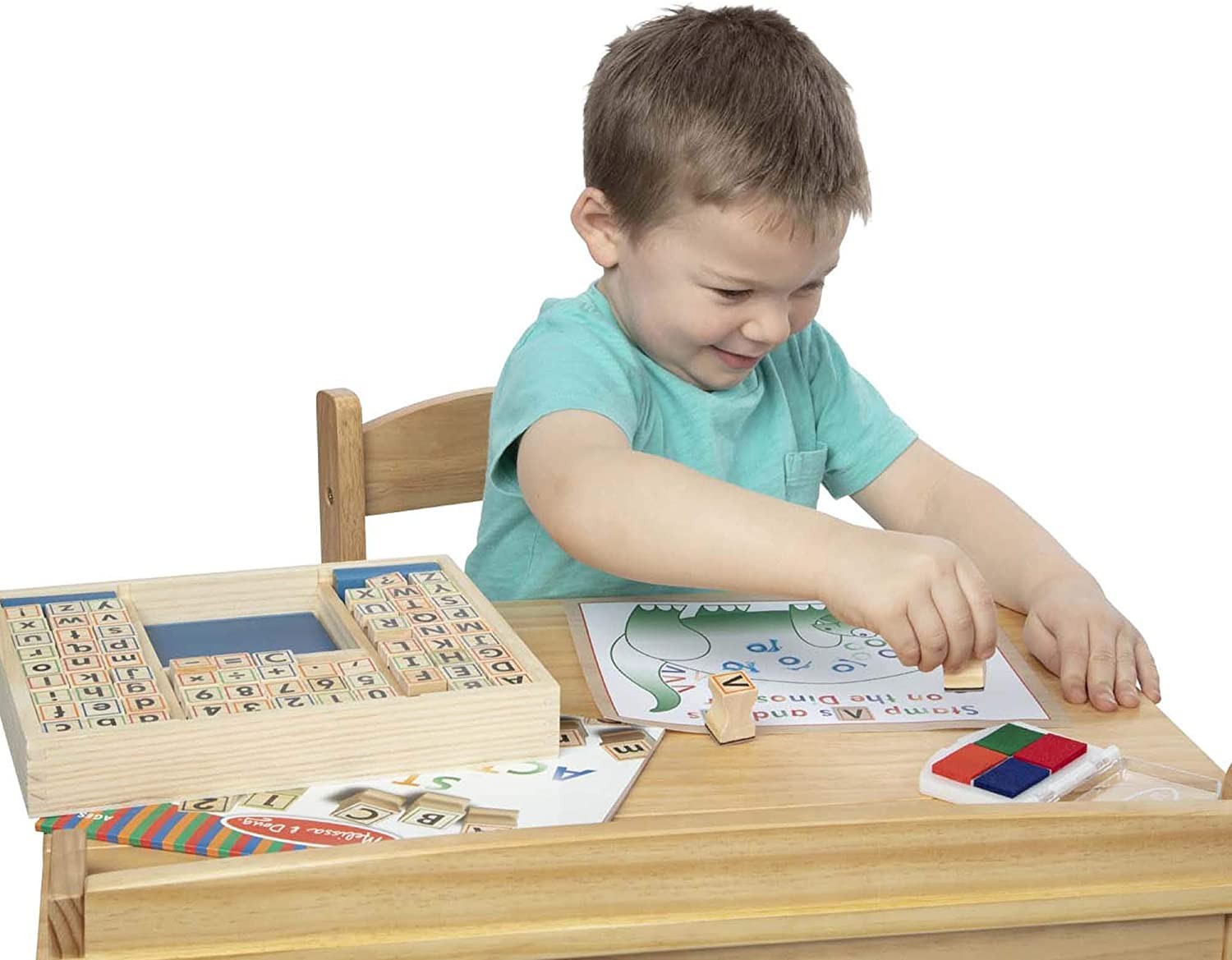 SELLOS ESTAMPAR ABC 123 MADERA - Melissa & Doug