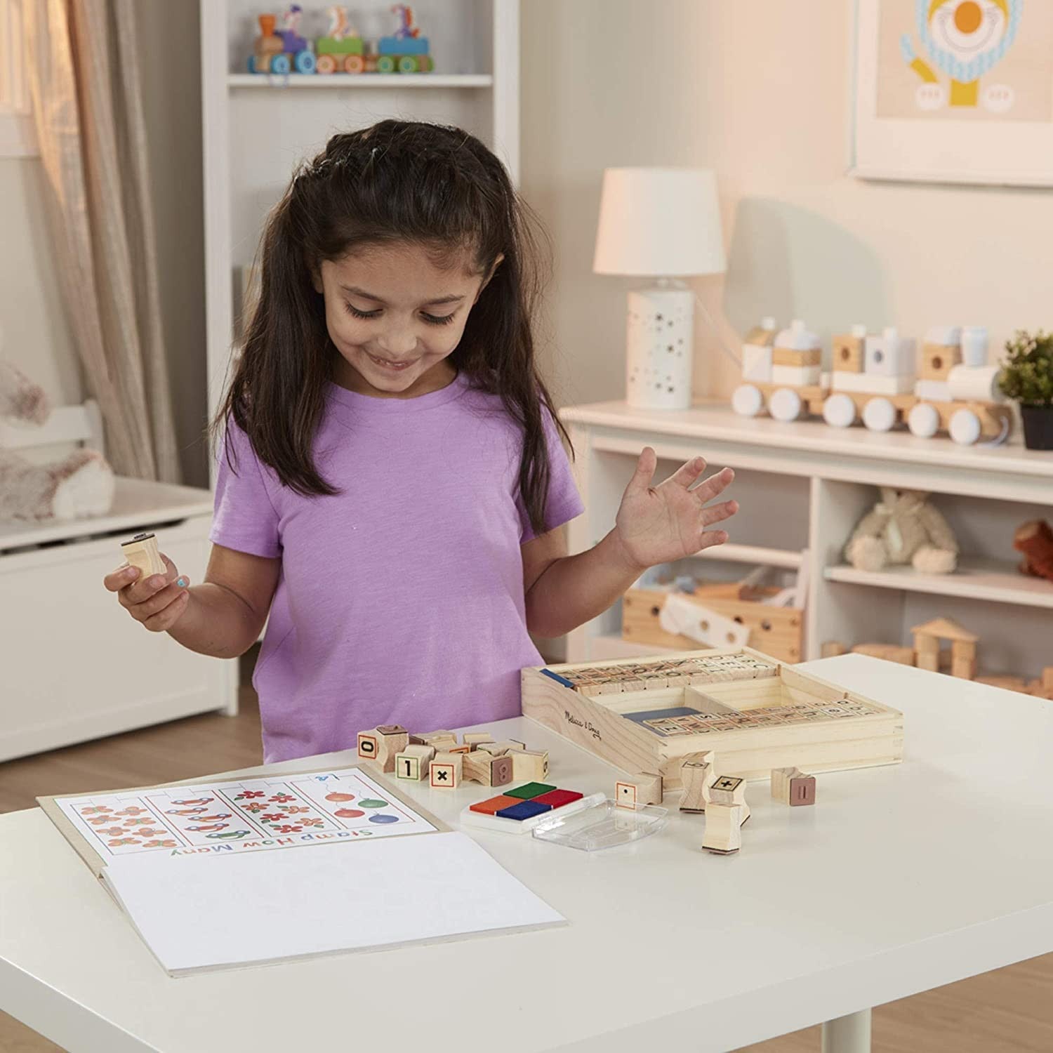 SELLOS ESTAMPAR ABC 123 MADERA - Melissa & Doug