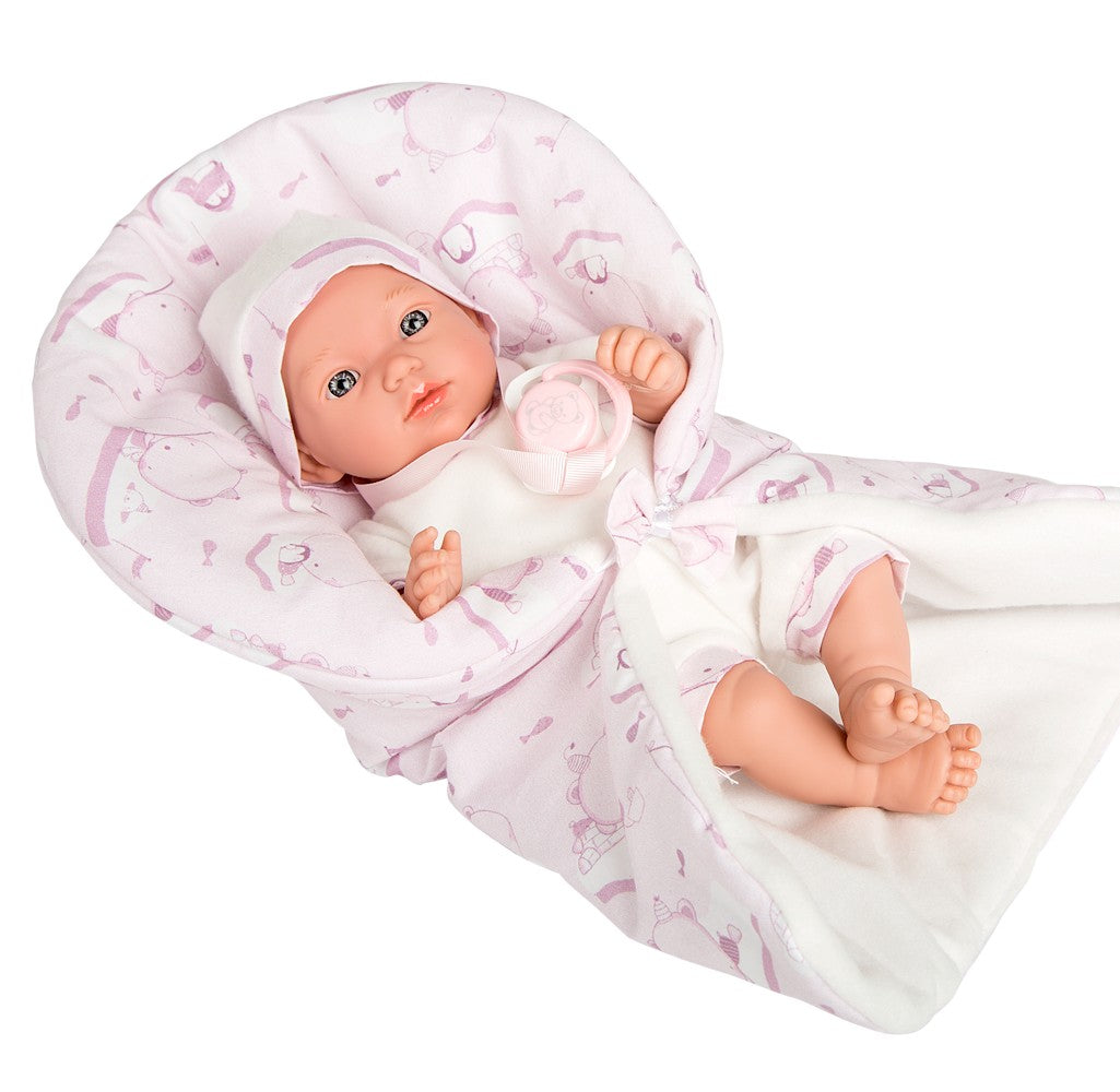 Muñeca Elegance 28 cm Andrea Rosa con Mecanismo de Lloro - Arias 60606