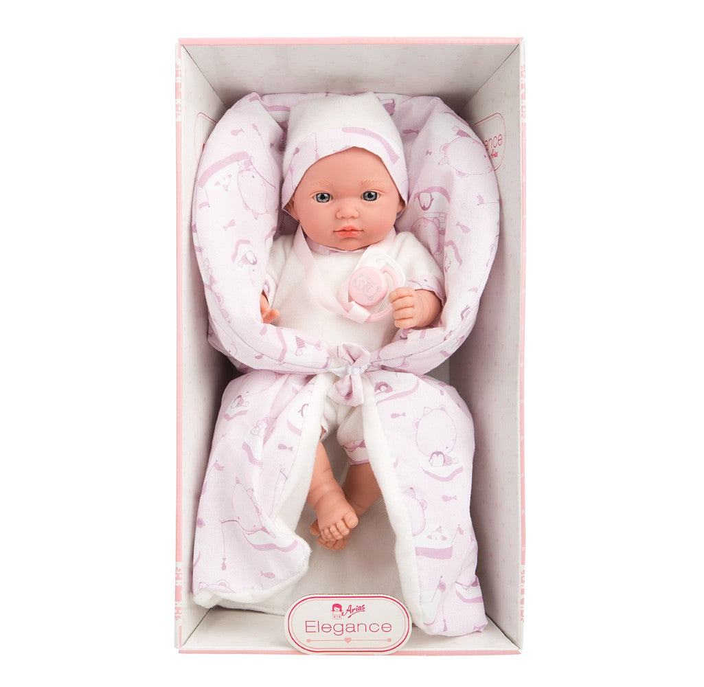 Muñeca Elegance 28 cm Andrea Rosa con Mecanismo de Lloro - Arias 60606