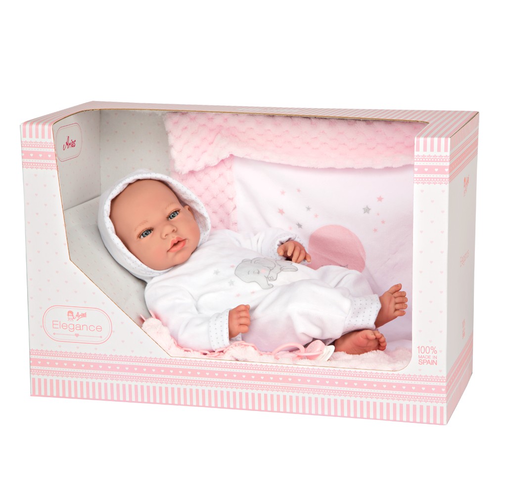 ANDIE ELEGANCE ROSA CON MANTA MUÑECA DE PESO - Arias 60643