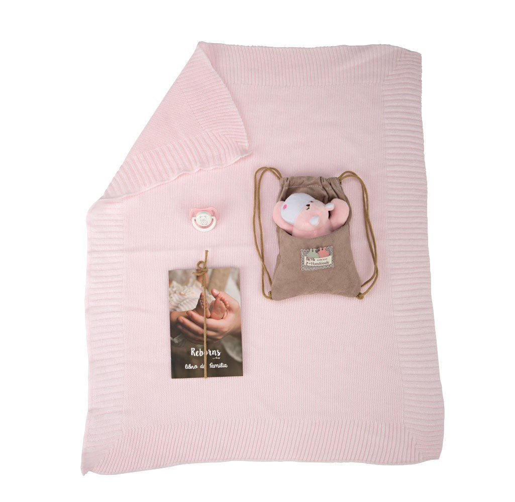 REBORN ARIAS 45 CM IARE MANTA, PELUCHE Y BOLSA MULTIUSOS - Arias 98080