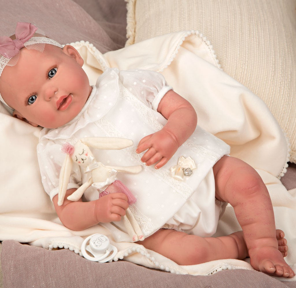BEBÉ REBORN NAROA CON MANTA Y MUÑEQUITO - Arias 98088