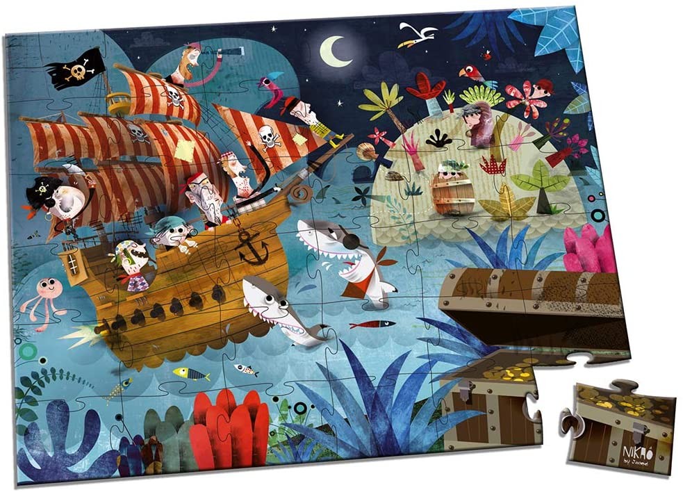 PUZLE EN BUSCA DEL TESORO 36 PZAS - Janod 02614