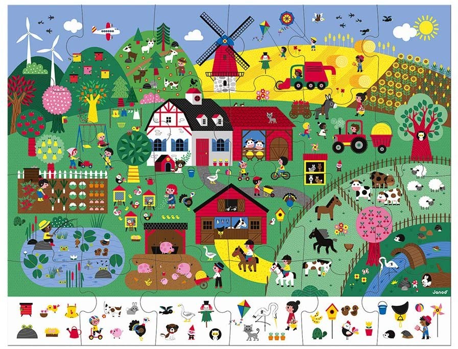 PUZZLE OBSERVACION GRANJA JANOD
