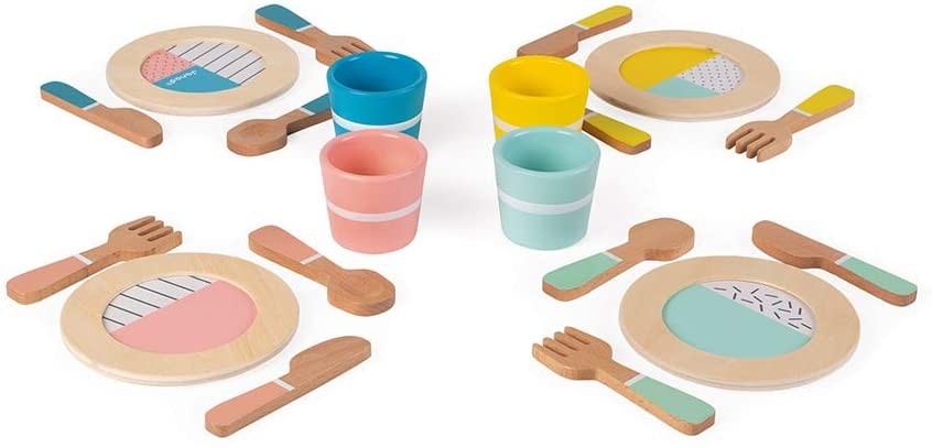 VAJILLA DE MADERA 20 PIEZAS - Janod
