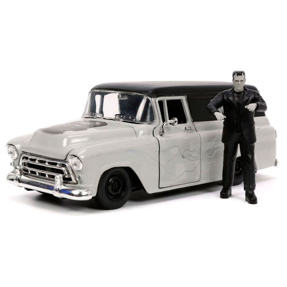 Coche de metal Frankenstein 1957 Chevi Suburban escala 1:24 + 1 FIGURA - Jada