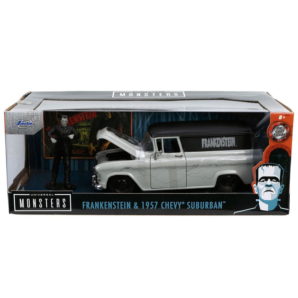 Coche de metal Frankenstein 1957 Chevi Suburban escala 1:24 + 1 FIGURA - Jada
