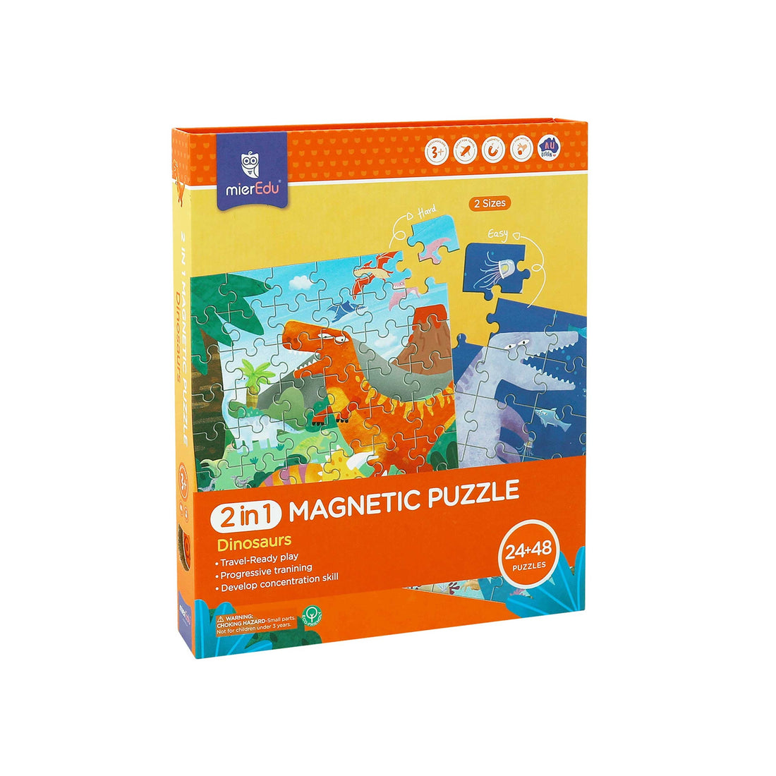 PUZZLE MAGNETICO 2 EN 1 DINOSAURIO - MiereduME181