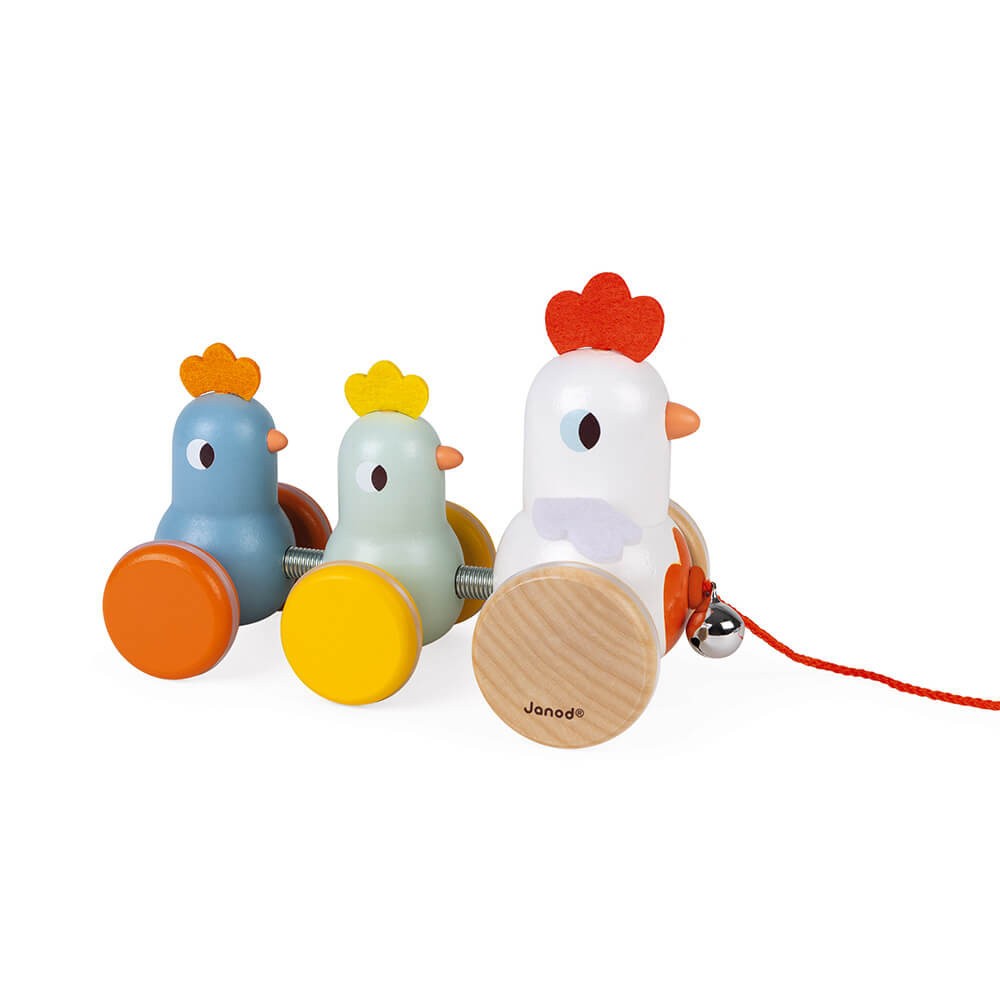 Juego de arrastre gallina y pollitos - Janod J08259
