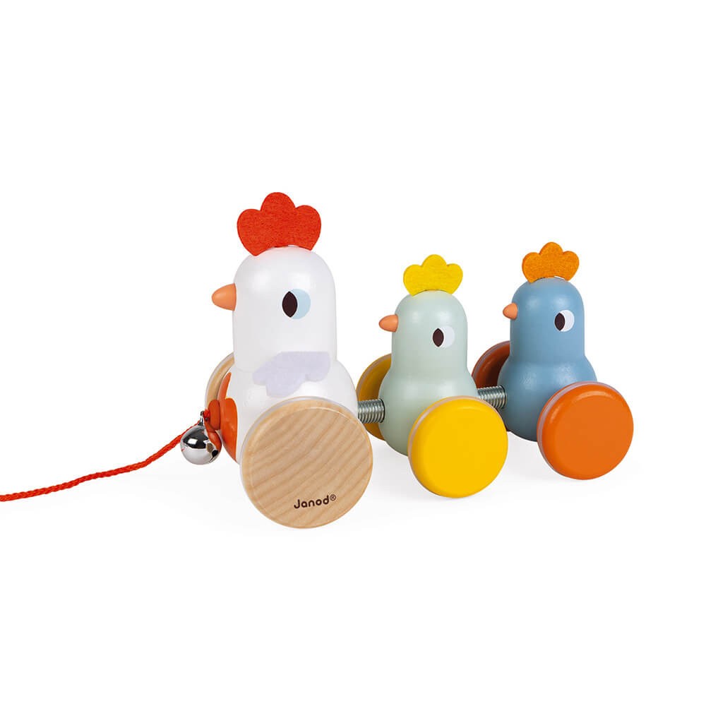 Juego de arrastre gallina y pollitos - Janod J08259