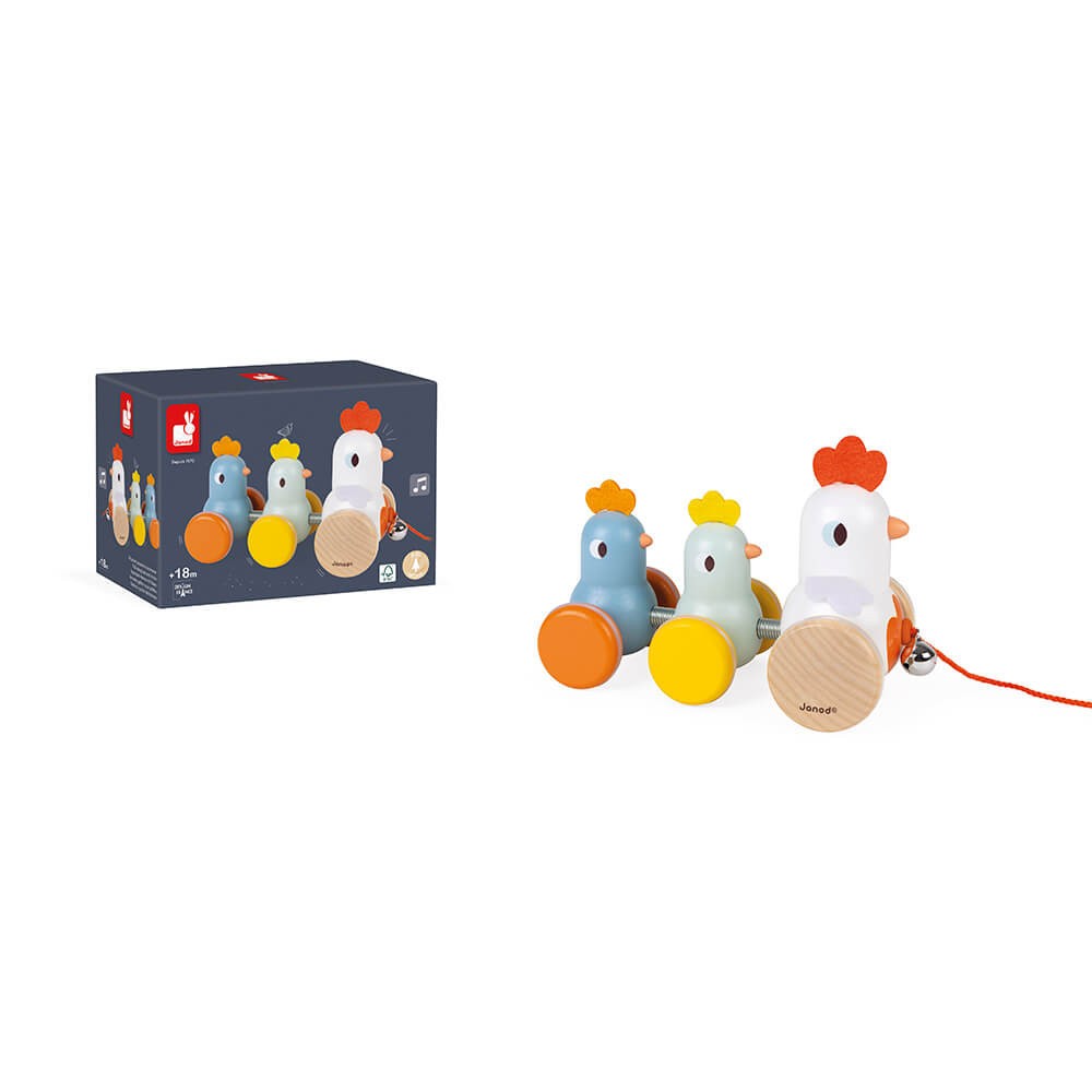 Juego de arrastre gallina y pollitos - Janod J08259