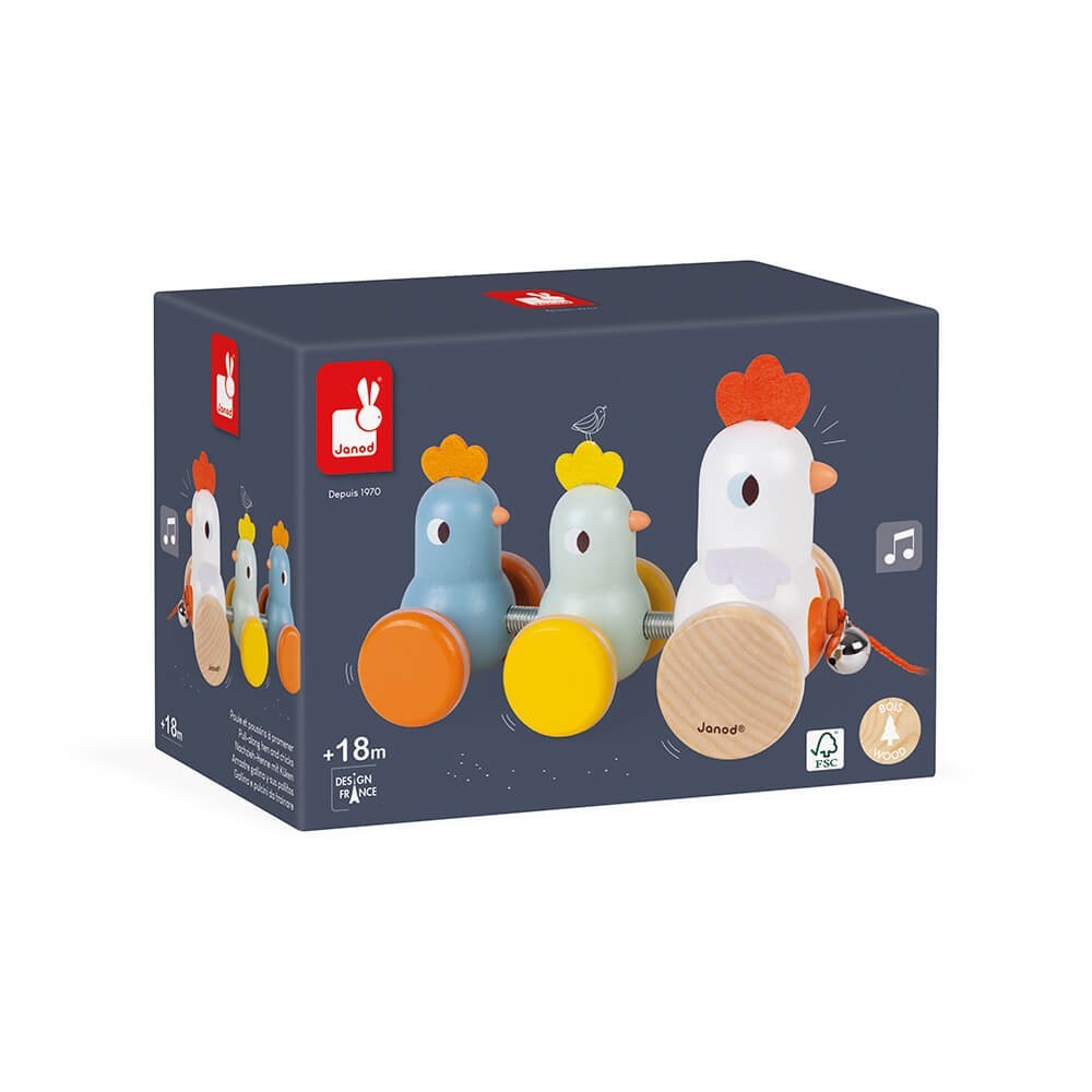 Juego de arrastre gallina y pollitos - Janod J08259