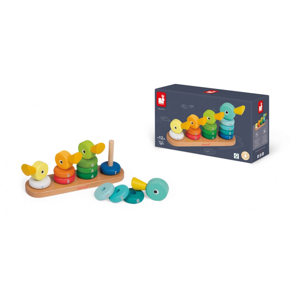 Juero para apilar patitos de madera - Janod J08212